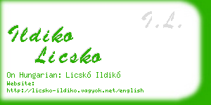 ildiko licsko business card